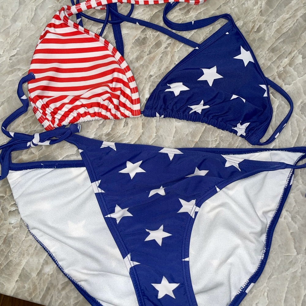 American flag swim suit bikini